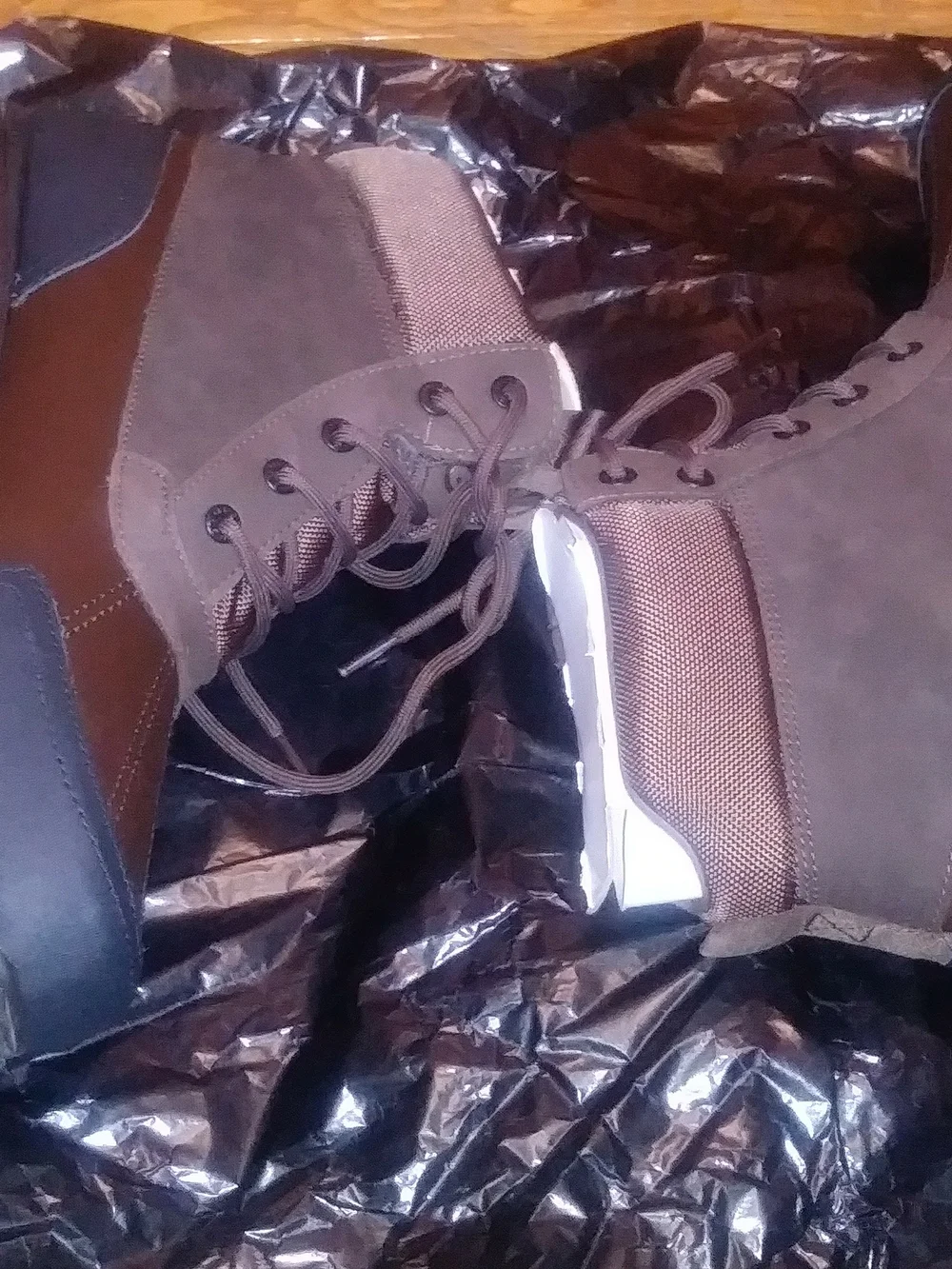 UGG Emmett Size 14 New With Box Men's Brown Lace-Up Suede & Nylon Boots